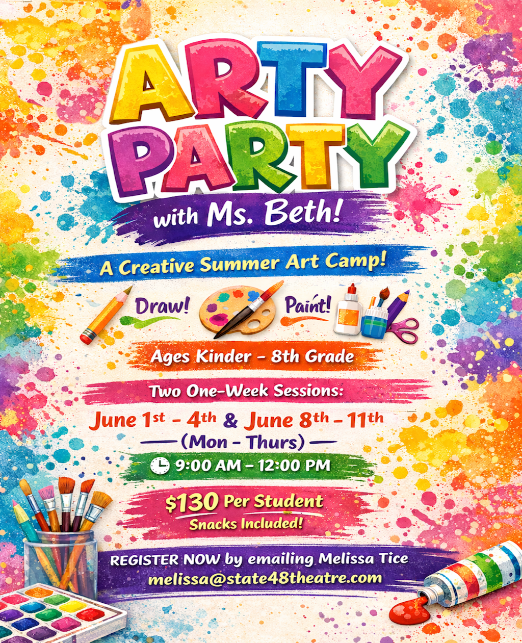 Arty Party Ms Beth Flyer